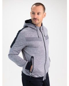 Sjeng sports Man Hooded Jacket Aleck Cloud Grey Melange