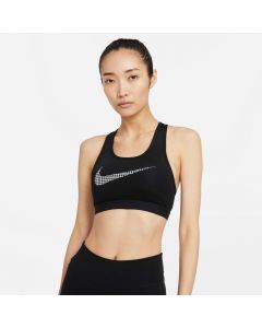 Nike Women Bra Dri-Fit Swoosh Icon Clash Zwart