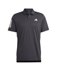 Adidas Men Club 3 Stripes Polo Zwart