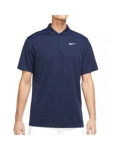 Nike Men Solid Polo Dri-Fit Donkerblauw