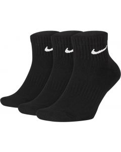 Nike Cushion Quarter zwart 3-pair