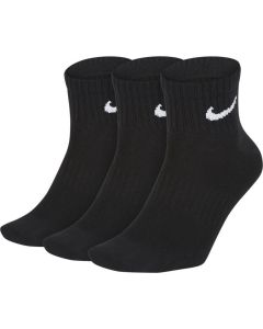 Nike Everyday Quarter Zwart 3-pair